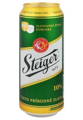 Пиво "Steiger 10%"світле фільтроване з/б 0.5/24 Словакія ПРОМО ЛИСТОПАД 2024 15902 фото