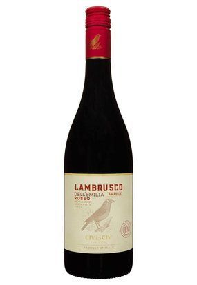 Вино напівігристе Civ&Civ Lambrusco dell'emilia Rosso Amabile напівсолодке червоне 0.75/6 Італія 15783 фото