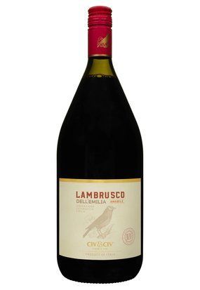 Вино напівігристе Civ&Civ Lambrusco dell'emilia Rosso Amabile напівсолодке червоне 1.5/6 Італія 15780 фото