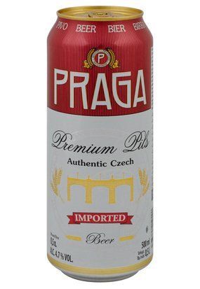 Пиво Praga Premium Pils світле 4,7% з/б 0,5/24 8522 фото